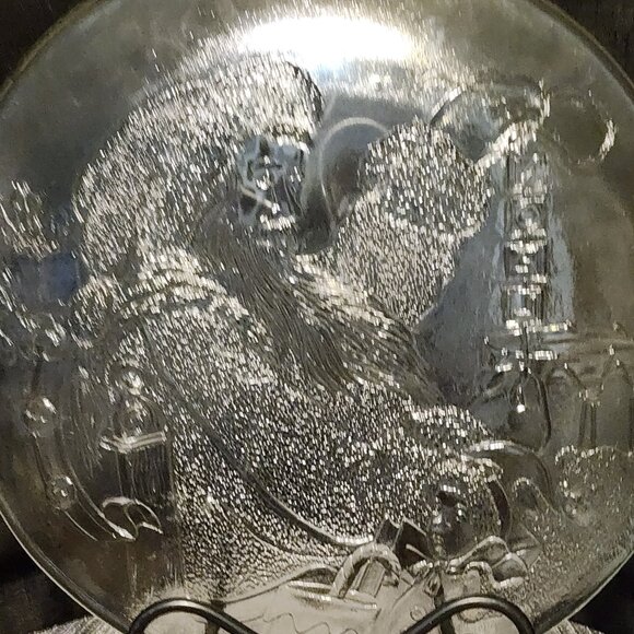 Libbey Santa Claus Noel 12.25 Inch Glass Serving Platter - Vintage Holiday - Picture 4 of 5